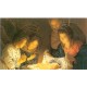 Holy card of Nativity with Gold Foil 