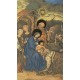 Tarjeta de Santa de la Natividad con lámina de oro cm.7x12- 2 3/4 "x 4 3/4"