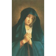 Holy card of Our Lady of Sorrow cm.7x12- 2 3/4"x 4 3/4"