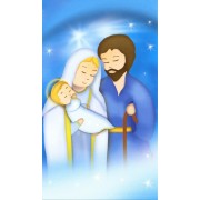 Holy card of the Holy Family animated cm.7x12- 2 3/4"x 4 3/4"