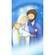 Holy card of the Holy Family animated cm.7x12- 2 3/4"x 4 3/4"