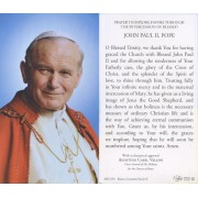 Holy card of Pope John Paul II with Prayer in English cm.7x12- 2 3/4"x 4 3/4"