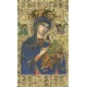 Tarjeta de Santo Icono Perpetuo Socorro con lámina de oro 
