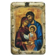 Icon Holy Family Scroll Fridge Magnet cm.4x6 - 2 1/2"x 4 1/4"