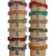 Bracelet chapelet enveloppant avec 12 couleurs assorties mm.6