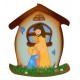 Aimant en forme de maison avec Jésus à l'Enfant cm.5.5x6.6 - 2 1/4 "x 2 5/8"