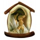 Jesus Praying House Shaped Magnet cm.5.5x6.6 - 21/4" x 2 5/8"