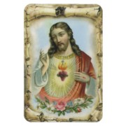 Sacred Heart of Jesus Scroll Fridge Magnet cm.4x6 - 4 1/4"x 2 1/2"