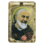 Padre Pio Scroll Fridge Magnet cm.4x6 - 4 1/4"x 2 1/2"
