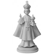 Infant of Prague Composite Marble Statue in White cm.28.5 - 11 1/4"