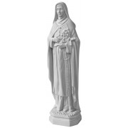 St.Theresa Composite Marble Statue in White cm.41.5 - 16 3/8"