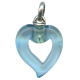 Murano Venetian Glass Heart Aqua cm.2.5- 1"