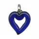 Murano Venetian Glass Heart Cobalt cm.2.5 - 1"