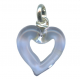 Murano Venetian Glass Heart Amethyst cm.2.5 - 1"