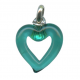 Murano Venetian Glass Heart Emerald cm2.5 - 1"