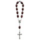 Brown Wood Decade Auto Rosary mm.10