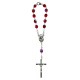 Decenio rosario con cristal de bohemia en color rubí mm.6