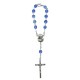 Decenio rosario con cristal de bohemia en el color de zafiro