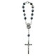 Decenio rosario con cristal de bohemia en el color de acero mm.6