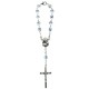Decenio rosario con cristal de bohemia en el color claro mm.6