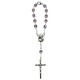 Decenio rosario con cristal de bohemia en la amatista de color mm.6