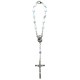 Decade Rosary with Aurora Borealis White Beads