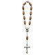 Natural Wood Decade Rosary with Clasp mm.8