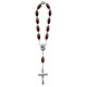 Brown Wood Decade Rosary with Clasp mm.8