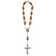 Natural Wood Decade Rosary with Clasp mm.8