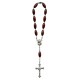 Brown Wood Decade Rosary with Clasp mm.8