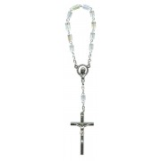 Decenio rosario con cristal de bohemia claro