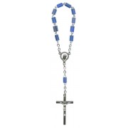 Bohemia Crystal Decade Rosary mm.6 Sapphire