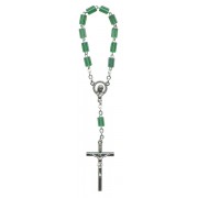 Bohemia Crystal Decade Rosary mm.6 Emerald