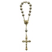 Gold Plated Solid Decade Auto Rosary mm.6