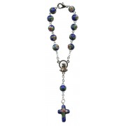 Cloisonné Decade Rosary mm.8 Cobalt Blue