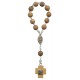 Carved Olive Wood Decade Rosary Ecce Homo Cross