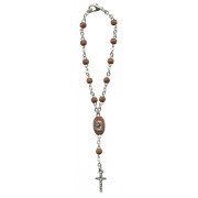 Natural Wood Decade Rosary with a Clasp