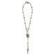 White Wood Decade Rosary with a Clasp