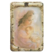 Mother and Child Scroll Fridge Magnet cm.4x6 - 2 1/2"x 4 1/4"