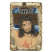 Jesus Crucified Scroll Fridge Magnet cm.4x6 - 2 1/2"x 4 1/4"