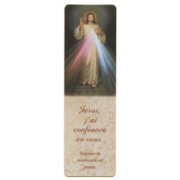 Devine Mercy- Jesus I Trust Prayer PVC Bookmark French cm.4x13 - 1 1/2"x5"
