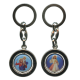 Divine Mercy and St.Christopher Keychain