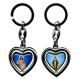 Porte-clés en forme de coeur de la Divine Miséricorde / Miraculeuse