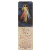 Devine Mercy- Our Father Prayer PVC Bookmark French cm.4x13 - 1 1/2"x5"