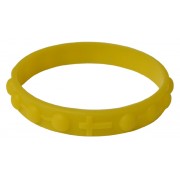 Bracelet chapelet en silicone élastique dans la couleur jaune