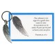 Angel Wing Keychain with French Card