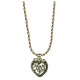Heart with Rose I LOVE YOU Pendent with Chain and Box