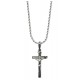 Silver Crucifix Pendent Genuine Rhodium Plating with Chain and Box