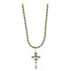 Crucifix Pendent Gold Plated with Chain and Box