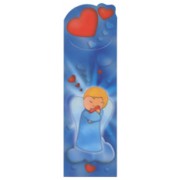 Boy Guardian Angel and Hearts PVC Bookmark cm.5x15 - 2"x6" 